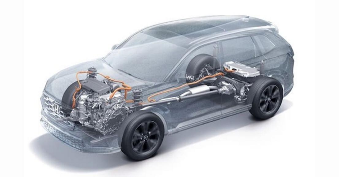 Hình ảnh bìa thể hiện mẫu xe Honda e:HEV.